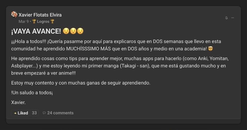 Testimonio de Xavier: más avance en 2 semanas que en años de academia