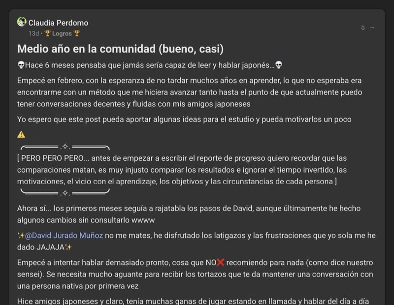 Testimonio de Claudia: medio año en la comunidad